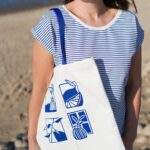 DIY Stoffe Outfit Inspiration - Blau Weiß - Mediterran - Plott - Stoffbeutel - Finja