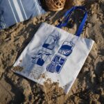 DIY Stoffe Outfit Inspiration - Blau Weiß - Mediterran - Plott - Stoffbeutel