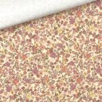 Single Jersey – Pastell Blumen – Dunkles Natur