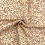 Single Jersey – Pastell Blumen – Dunkles Natur