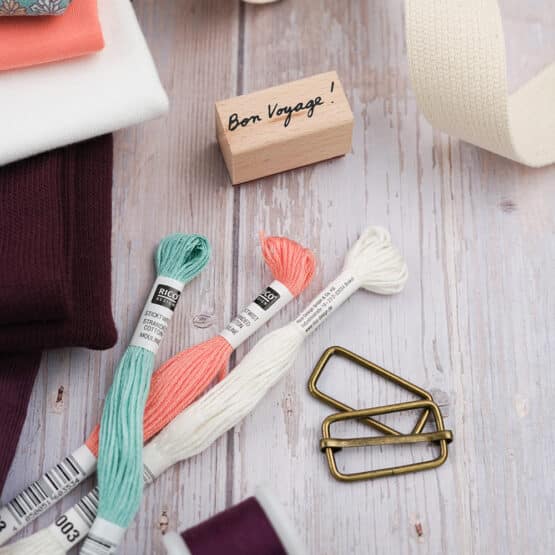 DIY Stoffe Mix - Stempel - Sticktwiste - Gurtbandzubehör