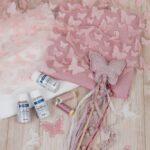 DIY Stoffe Mix - Pomponborte - Zauberstab - Bänder - Stoffmalfarbe