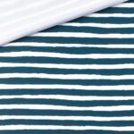 Badestoff - LSF 50 - Painted Stripes - Marineblau/Weiß