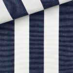 Outdoor- & Markisenstoff – Dunkelblau/Warmweiß – Streifen