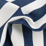 Outdoor- & Markisenstoff – Dunkelblau/Warmweiß – Streifen
