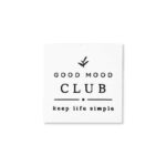 Weblabel “Good Mood Club” – 40 x 40 mm aufbügelbar