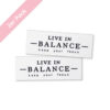 Weblabel “Live in Balance” – 55 x 20 mm aufbügelbar - 2 Stück