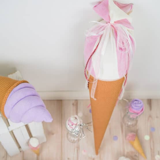 DIY Stoffe- Inspiration - Schultüten Paket – Eiscreme - Softeis Kissen