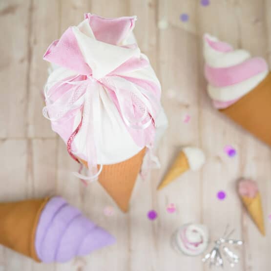 DIY Stoffe- Inspiration - Schultüten Paket – Eiscreme - Organzaband - Satinband