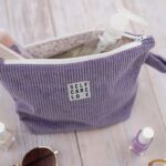 DIY Stoffe - Inspiration - Kosmetiktasche - Paket - Lavendel Cord