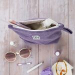 DIY Stoffe - Inspiration - Kosmetiktasche - Paket - Lavendel Cord