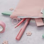 DIY Stoffe - Inspiration - Federmappe - Paket - Cutline Mint/Rosa - Kosmetiktasche