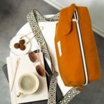 DIY Stoffe Inspiration - Kulturbeutel - Umhängetasche - Stepp -Musselin - Zimt