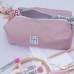 DIY Stoffe Inspiration - Kulturbeutel - Handarbeitstasche - Canvas Helles Altrosa