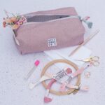 DIY Stoffe Inspiration - Kulturbeutel - Handarbeitstasche - Canvas Helles Altrosa