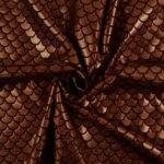 Folienjersey - Meerjungfrau Schuppen - Dunkles Kupfer/Schwarz