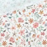 Rippenjersey - Soft Garden Flowers - Warmweiß