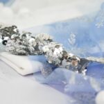 DIY Stoffe Mix - Paillettenband - Tüll Schneeflocken