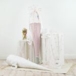 DIY Stoffe Inspiration - Schultüten Paket – Pastell-Röschen - Buchstaben Perlen - Kissen Inlett