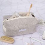 DIY Stoffe Inspiration - Kulturbeutel – Paket – Sand Beige Melange