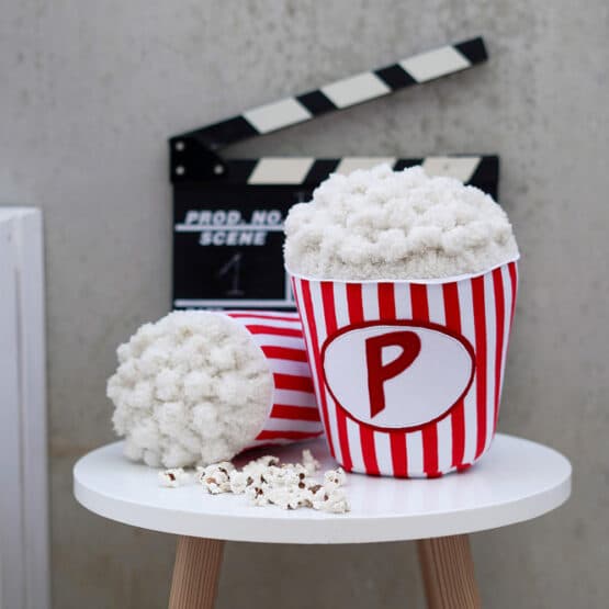 Diy Stoffe Inspiration - Popcorn - Paket Rot Weiss - Streifen