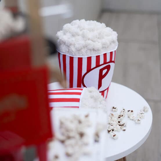 Diy Stoffe Inspiration - Popcorn - Paket Rot Weiss - Streifen