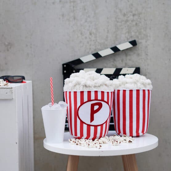 Diy Stoffe Inspiration - Popcorn - Paket Rot Weiss - Streifen