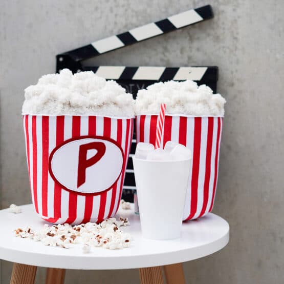 Diy Stoffe Inspiration - Popcorn - Paket Rot Weiss - Streifen