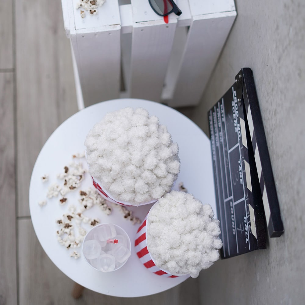 Diy Stoffe Inspiration - Popcorn - Paket Rot Weiss - Streifen