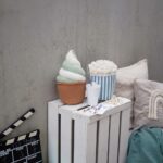 Diy Stoffe Inspiration - Popcorn - Paket Mint Weiss - Streifen - Softeis - Kissen