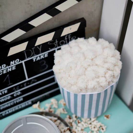 Diy Stoffe Inspiration - Popcorn - Paket Mint Weiss - Streifen