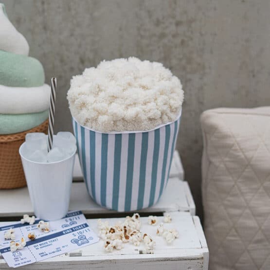 Diy Stoffe Inspiration - Popcorn - Paket Mint Weiss - Streifen - Softeis