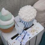 Diy Stoffe Inspiration - Popcorn - Paket Mint Weiss - Streifen - Softeis