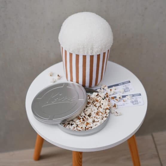 Diy Stoffe Inspiration - Popcorn - Paket Zimt Weiss - Streifen - Softeis