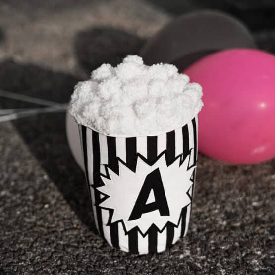 Diy Stoffe Inspiration - Popcorn - Paket Streifen Schwarz /Weiss