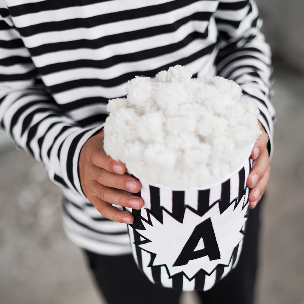Diy Stoffe Inspiration - Popcorn - Paket  Streifen Schwarz /Weiss - Pantomime Diy Stoffe Inspiration - Popcorn - Paket Streifen Schwarz /Weiss - Pantomime