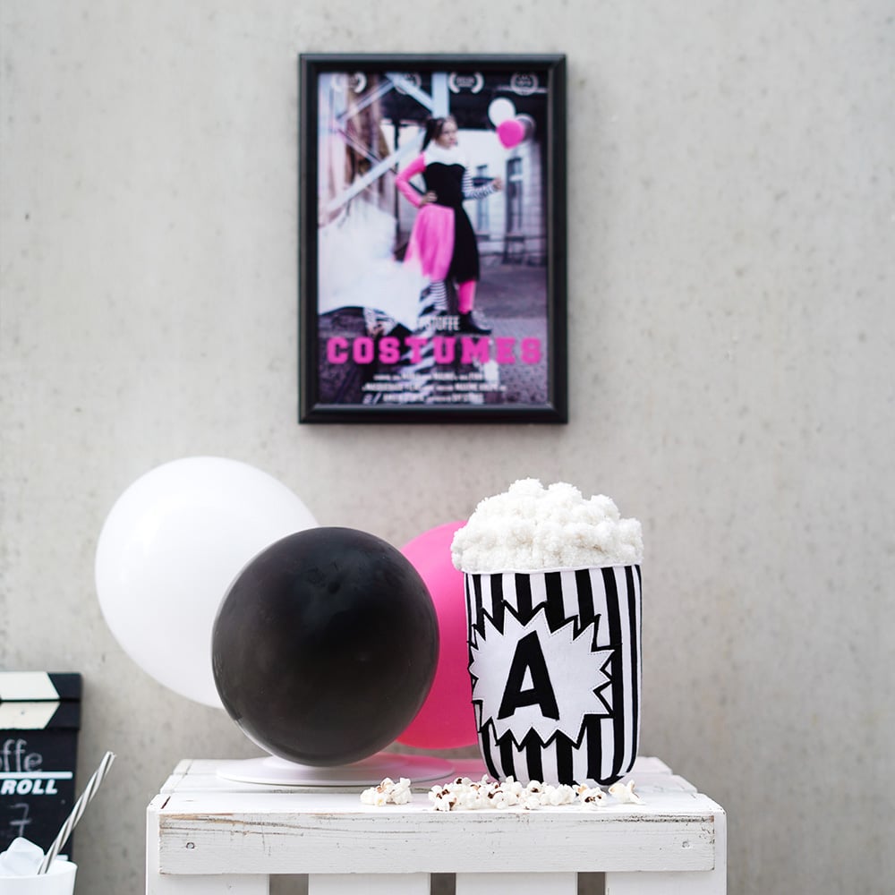 Diy Stoffe Inspiration - Popcorn - Paket Streifen Schwarz /Weiss
