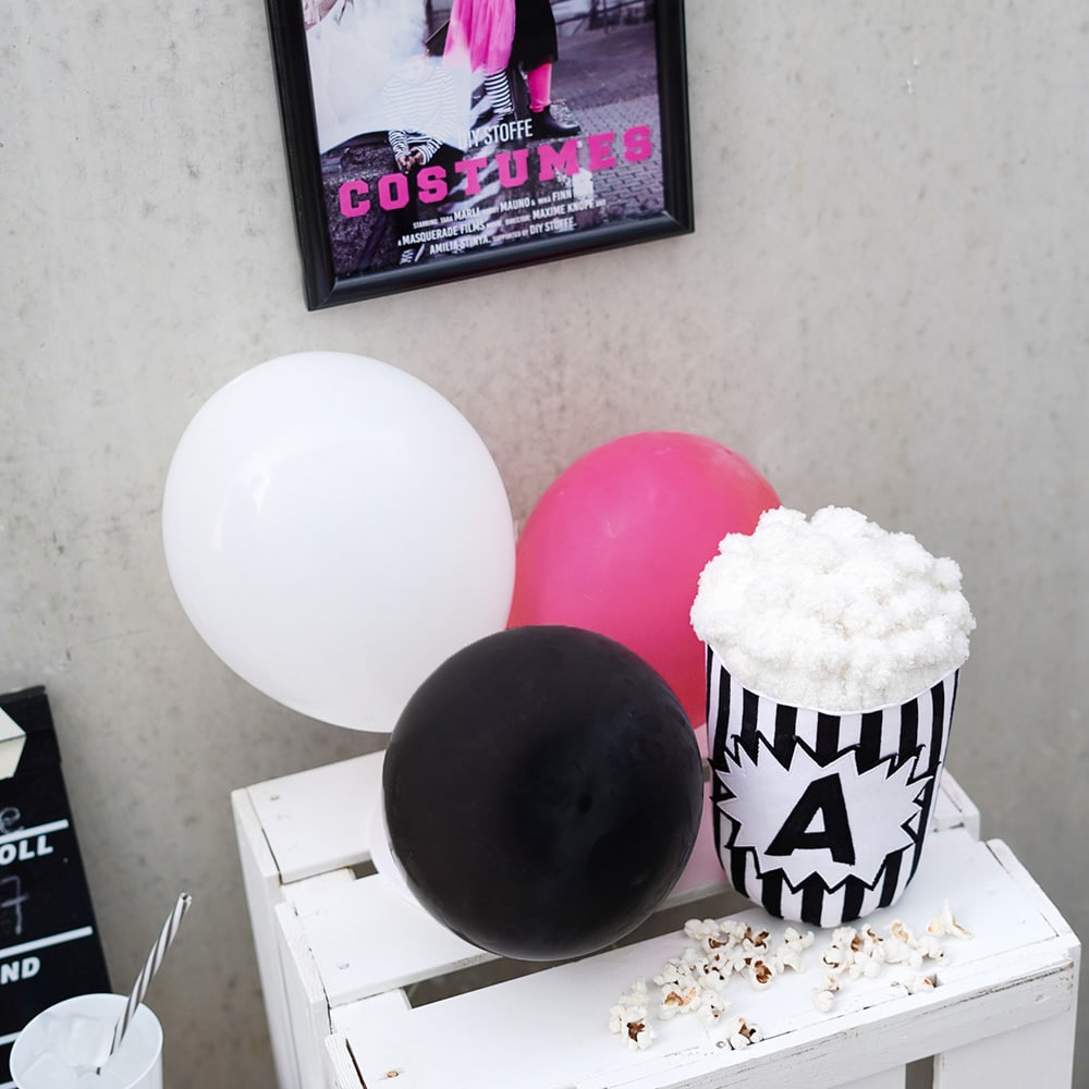 Diy Stoffe Inspiration - Popcorn - Paket Streifen Schwarz /Weiss