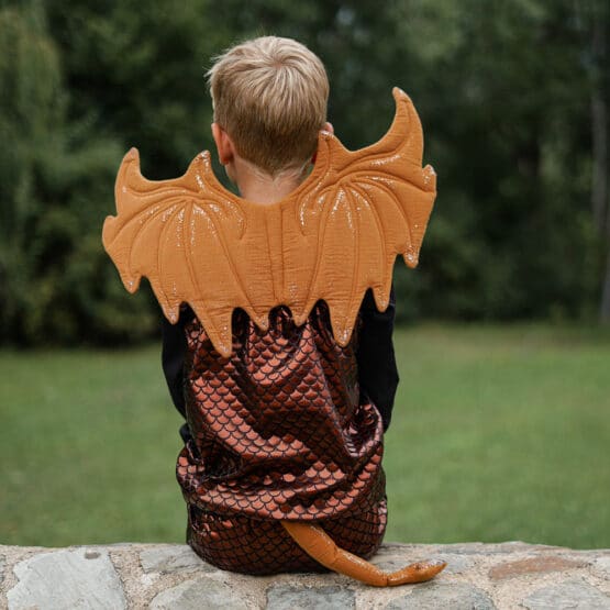 DIY Stoffe Inspiration - Kostüm - Fasching - Kupfer Drache - Schuppen - Schwanz