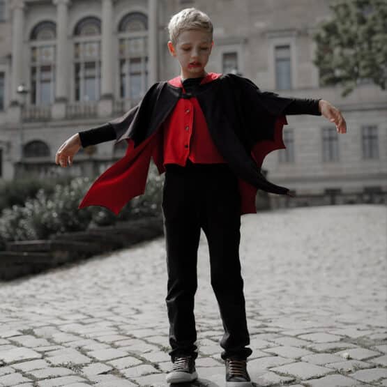 DIY Stoffe Outfit - Kostüm - Halloween - Fasching - Dracula - Poncho - Schelmy - Levin