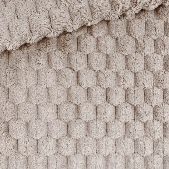 Waben Kuschelfleece - Plüsch - Smoky Beige