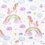 Single Jersey - Lovely Unicorn - Weiß