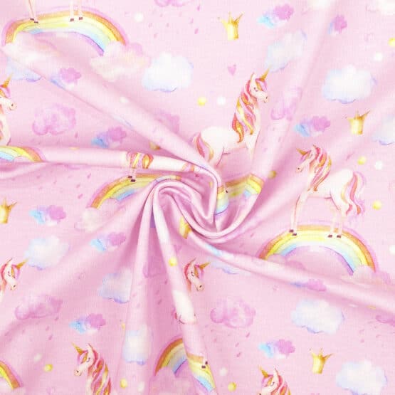 Single Jersey - Lovely Unicorn - Pastell Pink