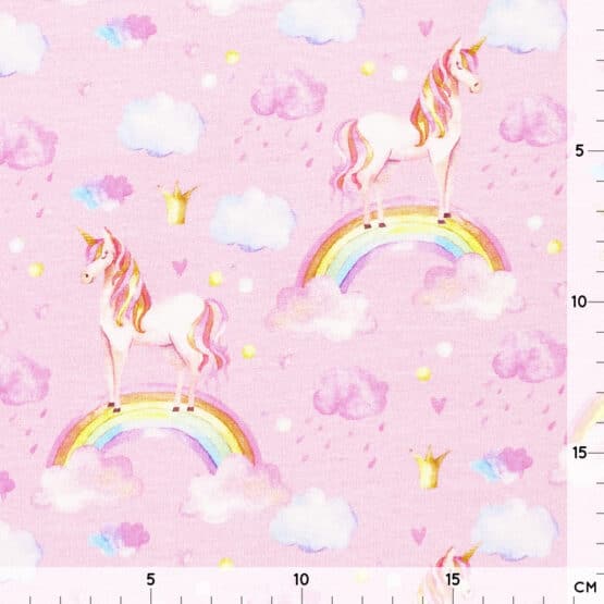 Single Jersey - Lovely Unicorn - Pastell Pink