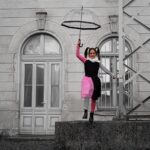 DIY Stoffe Outfit - Harlekin - Tüllrock - Schelmy - Luany - Streifen - Pink