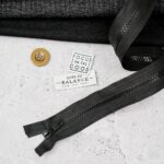 DIY Stoffe Mix - Label - Knöpfe - Reißverschluss