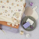 DIY Stoffe Mix - Baumwollband - Garne - Label - Knöpfe