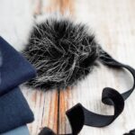 DIY Stoffe Mix - Fellbommel -Samtband