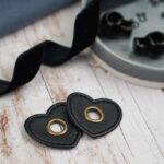 DIY Stoffe Mix - Kunstlederpatch - Samtband