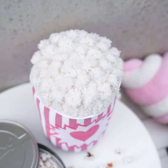 DIY Stoffe Inspiration - Popcorn - Paket Pink/Weiss - Streifen - Bouclé